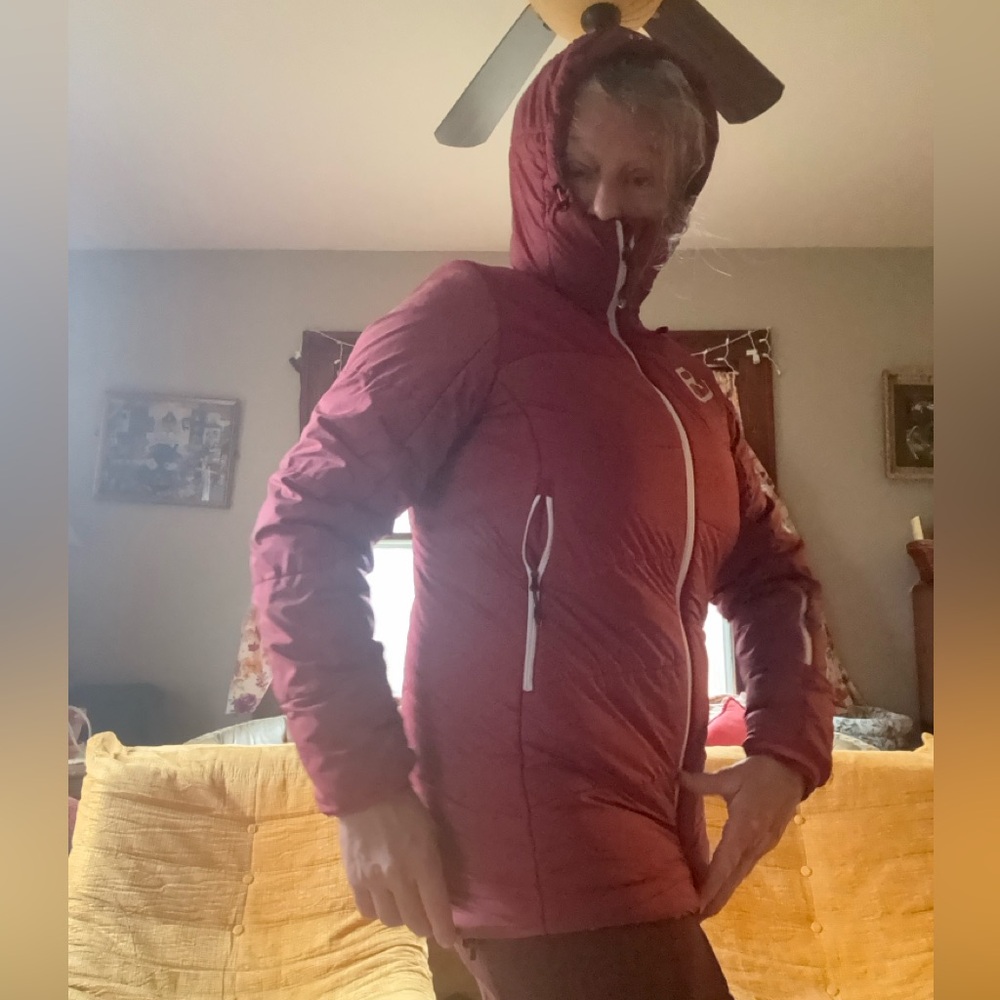 Ortovox Swisswool Verbier parka wool ski jacket berry red women’s large amazing - Picture 6 of 16